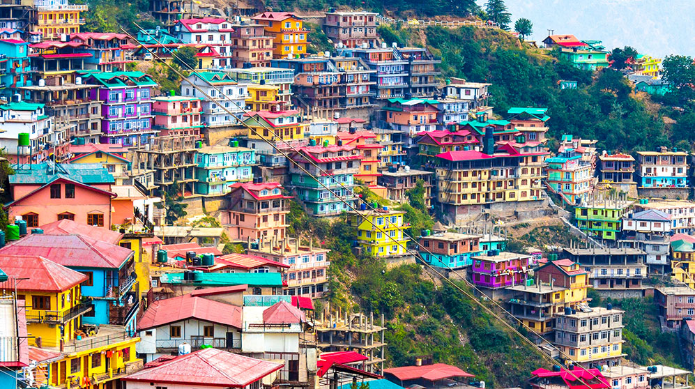 Photo of houses in India.