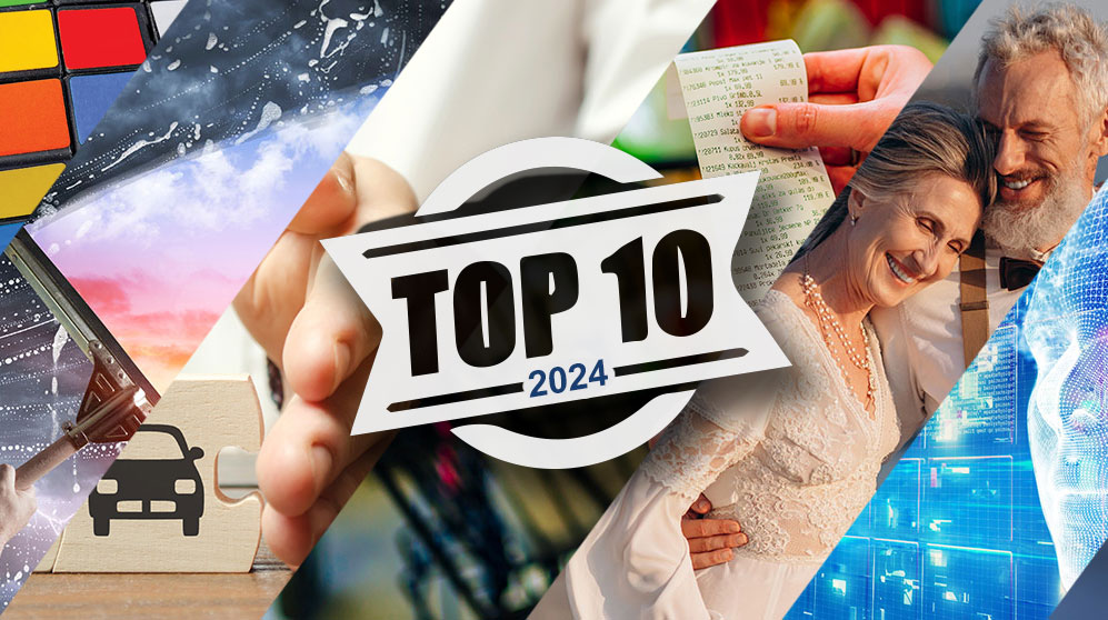 Collage of the Top 10 article images of 2024